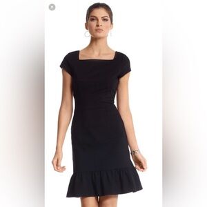 Theory Black Square Neck Blouse like new